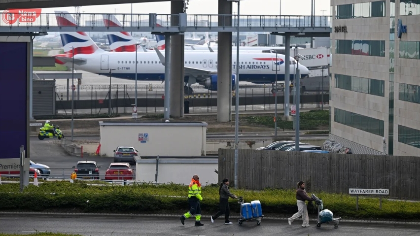 Terminal 5 at London's Heathrow Airport, seen on March 21, 2025.