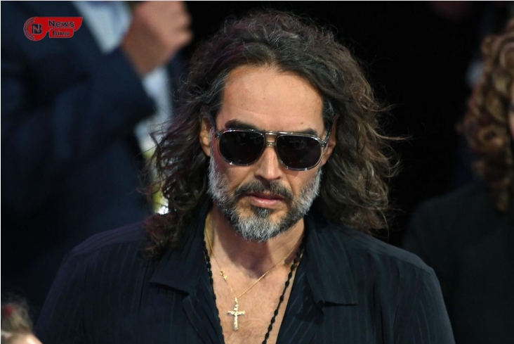 Russell Brand attends the Republican National Convention in Milwaukee, July 18, 2024