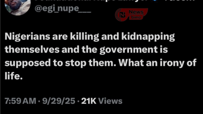 Egi Abubakar banditry tweet