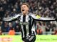 Newcastle vs Man City – Harvey Barnes celebrates after scoring